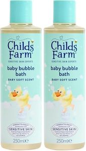 Childs Farm Baby Bedtime Bubble Bath, Baby Soft Scent | Gently Cleanses & Soothes | Suitable for Newborns, Kids & Adults with Sensitive & Dry Skin, 250ml (Pack of 2)