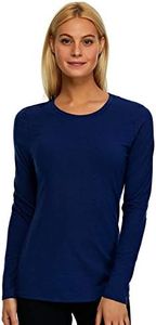 Felina Women's Key Item Long Sleeve Crew Neck Tee Sleepwear, Blueprint, XL