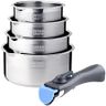 Arthur Martin - Batterie de cuisine inox 5 pcs - AM7457 AVEC MANCHE AMOVIBLE