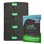 Universal 16x48 Cut-to-Fit Activated Carbon Filter (2 Pack) Charcoal Air Filter Sheet for Air Purifiers