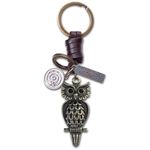 AuPra Owl Keyring Women Gift Leather Bird Key Ring for Men Owl Car Keys Charm 3D Owl keyring for Girl & Boy Gift