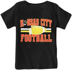 Football Shirts for Girls Boys Game Day Shirt Softball Season Kids Tee Print Short Sleeve Top Black