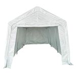 BIRCHTREE Heavy Duty Waterproof 3m x 6m Carport Party Tent Canopy White 180g Polyester Steel Frame