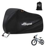 Eyein Bike Cover for 2 Bikes Storage, 210T Extra Heavy Duty Bicycle Cover, Waterproof Anti Dust Rain and UV Protection with Lock Holes and Storage Bag for Mountain Bike / Road Bike / Hybrid