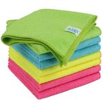 AIDEA Microfibre Cleaning Cloths 8 Pack,Reusable Kitchen Cleaning Towels Dish Cloths,Lint Free Streak Free Washable Duster Cloth for House, Car, Motorbike,Windows,30 x 30 cm