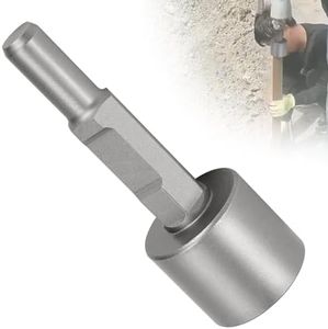 EFUTURETIME SDS HEX Pilote de Piquet de Terre, φ70x200mm, φ Intérieur 50 mm, Bouterolle d'Enfoncement, Jack Hammer Picket Poteau Driver pour l'Insertion de Poteaux de Bois Tubes