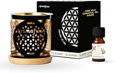 Aromafume Flower of Life Essential Oil Burner | Oil Diffuser with candle | Brass