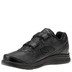 New Balance Men's 577 V1 Hook and Loop Walking Shoe, Black/Black, 10.5 W