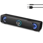 PC Speakers, RGB Computer Speaker, USB Soundbars, Desktop Gaming Speaker with Cool LED Lights, Multimedia Speakers Perfect for PC Computer Monitor, Laptop