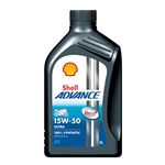 Shell Advance Ultra 4T 15W-50 API SN Fully Synthetic Motorbike Engine Oil (1 L)