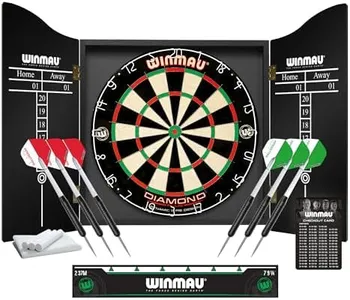 Winmau Diamond Plus Dart Board - Surround Set | Cabinet Set | Dartboard - Professional Darts Accessories - Variety of Options (Cabinet Set)
