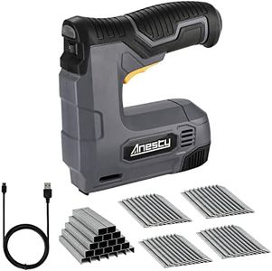 Cordless Tacker Staple Gun Nail Gun, 2 in 1 Electric Stapler Nailer USB Rechargable with 2000pcs 8mm Staples and 2000pcs 10mm Nails for Upholstery, DIY [Practical, Portable, Effortless]