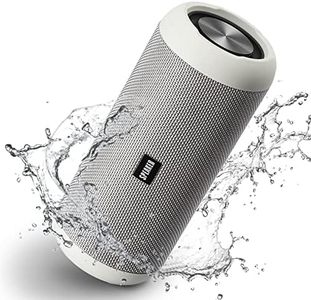 Altavoz Bluetooth Portátiles 30W, M2 Pro Edición Mejorada, Sonido Stereo 360°, 30 Horas de Reproducción, Waterproof IPX6, con Powerbank, con Micrófono, FM/TF/AUX/USB, Plata