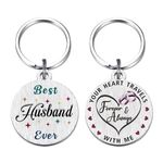 iyaone Gifts for Husband - Best Husband Ever Keychain - Romantic Husband Anniversary & Birthday Gift from Wife