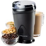 Andrew James Electric Coffee Grinder, Bean, Nut & Spice Grinder, Powerful Compact Coffee Bean Grinder for Home Kitchen, One Touch Operation 150w with 70g Basin, Includes Cleaning Brush (Black)