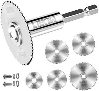 LitKiwi 1/4-Inch Hex Shank Rotary Drill Saw(with 5PCS Blades),HSS Saw Disc Wheel Cutting Blades for Drills Rotary Tools