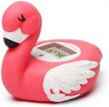 Doli Yearning Baby Bath Thermometer, Toddlers Floating Bath Toy, Bathtub Thermometer, at Celsius and Fahrenheit degree - Flamingo