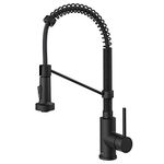 KRAUS Bolden™ Single Handle 18-Inch Commercial Kitchen Faucet with Dual Function Pull-Down Sprayhead in Matte Black Finish