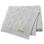 LAWKUL Baby Blanket Cellular Knitted 100% Cotton Soft Blankets for Newborn Boy Girls Toddler 100x80cm Mustard Grey