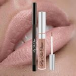 By The Clique Premium Long Lasting Liquid Matte Lipstick and Lip Liner Set | Light Pale Pink Nude | Everyday Play