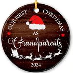 Our First Christmas as Grandparents Christmas Ornaments 2024, New Grandparents Ornament, Babys First Christmas Keepsake, New Grandparents Gift First Time Grandma & Grandpa to be Grandparents