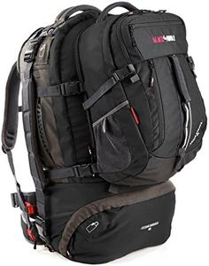 BlackWolf Cedar Breaks 55L Hiking Backpack + 25L Daypack - Black