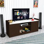 NorthWood Voyager TV Cabinet (Engineered Wood) TV Unit/Led TV Stand/TV Cabinet with Wall Shelves/Display Cabinet/Decor Shelf - (Fits Upto 55" TV) (Wenge-White) D.I.Y.