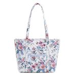 Vera Bradley Women's Cotton Small Vera Tote Bag Handbag, Magnifique Floral, One Size