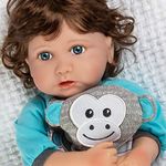 Paradise Galleries Reborn Toddler Boy Baby Doll in GentleTouch Vinyl, Chunky Monkey, 20 inches, 5-Piece Doll Gift Set