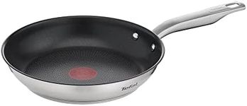 Tefal, Virtuoso Induction Stainless Steel Frypan 24cm, E4910425, 3x Stronger Titanium Non-Stick Coating, Thermo Signal ™ technology, Suitable for All Cooktops, Dishwasher Safe