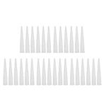 30pcs Caulking Nozzle Set White Silicone Screw-On Glass Glue Sealant Caulking Gun Tips Covers Replacement Extension Tool Supplies