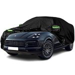 Qnmittry Waterproof Car Covers Compatible with 2009-2024 Porsche Cayenne, All Weather Custom-fit Car Cover with Zipper Door for Rain Snowproof UV Windproof Protection