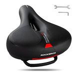 ROCKBROS Bike Seat Cushion Comfortable Soft Bicycle Saddle for Men Women Ergonomic Breathable Waterproof Bicycle Seat Fits MTB, Road Bike, Spinning Bike, Exercise Bike, City Bike 26 * 22cm