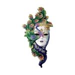 Top Collection Lady Peacock Venetian Style Carnival Mask - Decorative Hanging Wall Decor in Hand-Painted Color - 13.75-Inch Collectible Masquerade Party Mask Costume