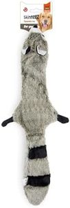 BarkButler x Fofos Skinneez Stuffing Free Raccoon Squeaky Dog Toy,Grey|for Small-Large Dogs(5-30kg)|2 squeakers|Super Soft Fabric|for All Breeds|Chew,Tug,Fetch