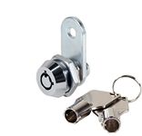 FJM Security MEI-2400AXS-KA Tubular Cam Lock with 3/8" Cylinder and Chrome Finish, Keyed Alike