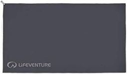 Lifeventure HydroFibre Ultralight And Compact Adventure Sports Towel - Super Fast Drying, Highly Compact, Gris