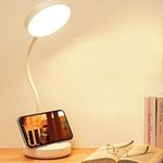 SaleOn 3 Light Color Warm LED Desk Lamp, Rechargeable Study Lamp with USB Charging, 3 Light Gear Lamp with Eye Care, Flexible Gooseneck & Touch Control Reading Study Table Lamp Dimmable