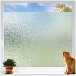 Coavas Decorative Crystal Damaskeen Window Film Privacy Frosted Window Glass Film Use in Home Bathroom Bedroom Outdoor 17.7 Inches78.7 Inches by Coavas