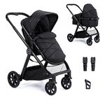 Babymore Mimi 2 in 1 Pram Pushchair - Black