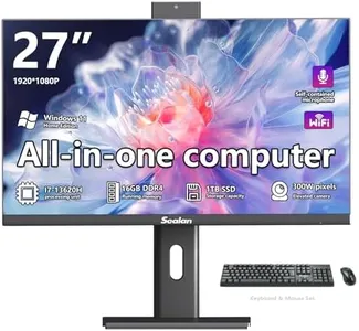 Sealan All-in-One Computers Business Desktop 27” FHD 60Hz Display, Intel Core i7-13620H, 16GB DDR4 RAM, 1TB SSD, Webcam, HDMI, Type-C, Wi-Fi 6, Wired Keyboard & Mouse, Windows 11 Home