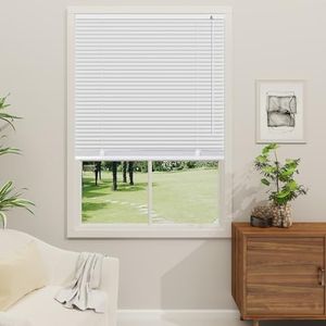 OptiBlinds Cordless 1" Mini Blinds Suitable for 48" W x 64" H Windows Light Filtering Aluminum Horizontal Window Blinds & Shades Hidden Install for Bedroom,Kitchen,Bathroom