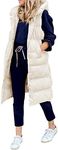 LEANI Womens Long Puffer Vest Full-