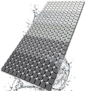 BEMISO Shower Mat Non Slip Bathtub Mat with Suction Cups and Drain Holes Bath mat for tub 33.4 x 15.7 Inch Large Size