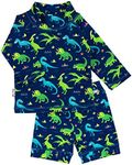 Jan & Jul UV Protective Long Sleeve Boys Bathing Suit, Quick-Dry (4T, Dinoland)