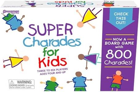 Juego de mesa Super Charades para niños – El juego familiar 'No Lectura Requerida' por Pressman