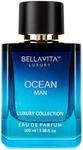 Bella Vita Luxury OCEAN Eau De Parfum for Men (3.48 fl. oz.) | Aquatic Perfume for Men | Notes: Aqueous, Fresh, Orchid, Floral | Family: Citrus, Marine, Woody | Vegan & cruelty free