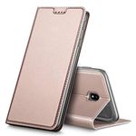 Verco Case compatible with Samsung Galaxy J3 (2017), Flip Wallet Cover with Magnetic Closure for Galaxy J3 2017 Phone Case - rose gold