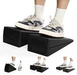 Yesland 3 Pcs Slant Board for Calf Stretching, 5 Adjustable Angles Foot Stretcher Incline Board, Non-Slip Foam Squat Wedge for Physical Therapy, Home Exercise