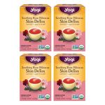 Yogi Skin Detox Tea, Soothing Rose Hibiscus, 16 Tea Bags (Pack of 6)